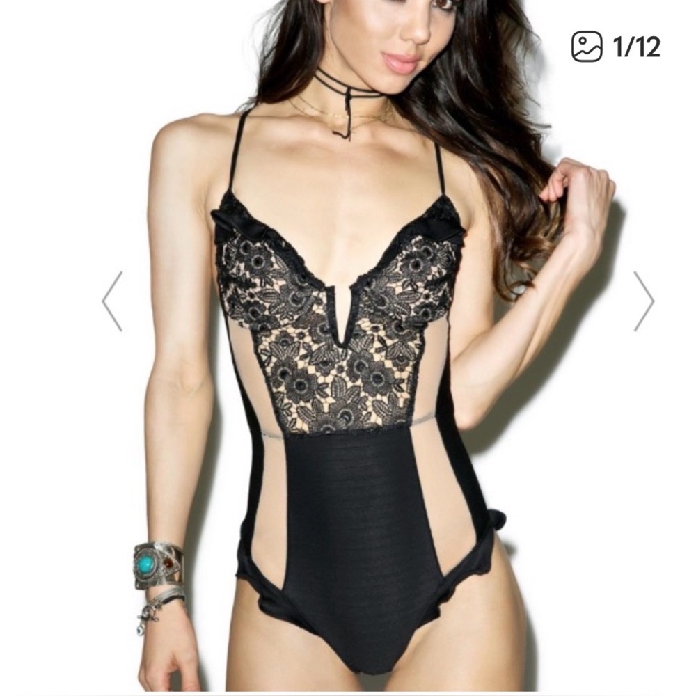 For Love And Lemons Black One Piece Swimsuit